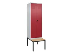 armoire vestiaire noir et blanc HxlxP 2120x600x815mm 2compart.