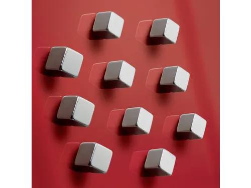 Magneten Sigel voor glasbord set 10stuks zilverkleurig C5 sterk 10x10x