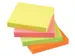 Memoblok Quantore 76x76mm neon kleuren assorti 4 kleuren