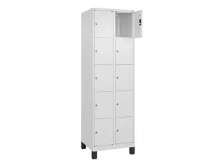 lockerkast,HxBxD 1950x600x500mm,2x5vakken,vak B 300mm,cil.-slot,voeten - 1