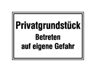 aanwijzingsbord,Privéterrein - Betreden op eigen risico - 1
