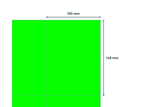 Etiket Rillprint 105x148mm fluorgroen 400 etiketten