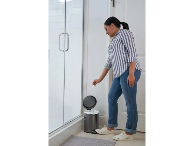 Ronde Step-On Pedaalemmer 6 liter Metallic grafiet