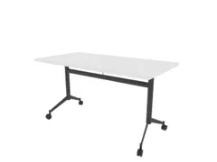 klaptafel,HxBxD 750x1400x700mm,hoekig,T-voet donkergrijs,ovale buis