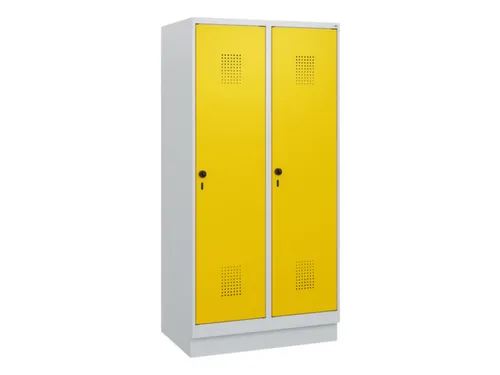 schoollocker,HxBxD 1630x800x500mm,2vak,vak B 400mm,draaigrendel,sokkel