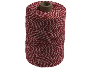 Katoentouw, rood-wit, klos van 200 g, ongeveer 200 m - 1