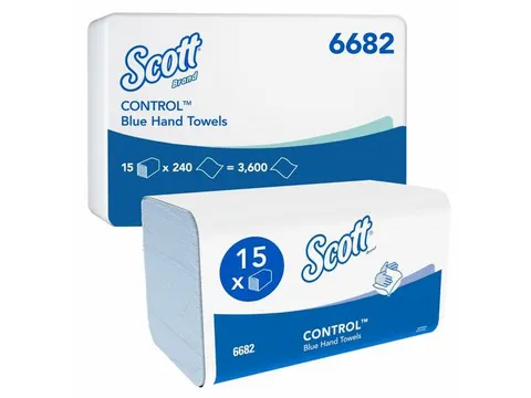 Scott Xtra 6682 Intergevouwen Handdoeken Medium 1-Laags Blauw