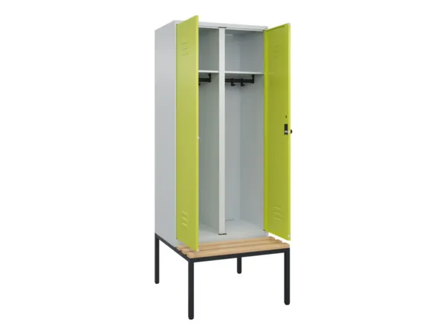 locker voor scheiding van kleding,HxBxD 2120x800x815mm,2vak