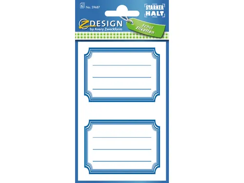boeketiket Z-design School pakje a 6 vel kader blauw