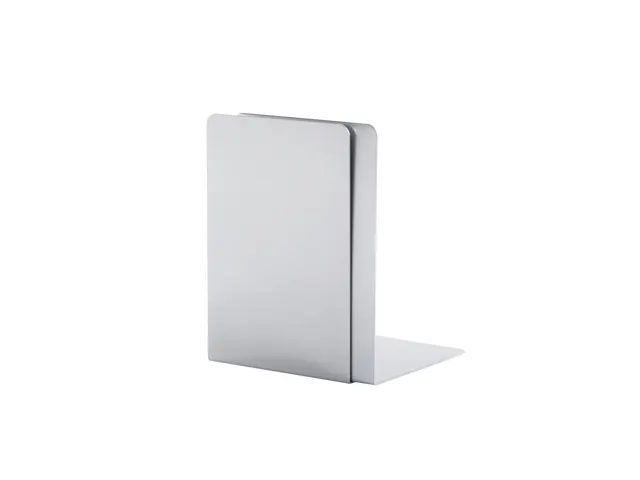 Boekensteun MAUL aluminium 12x12x17.5cm set 2 zilver