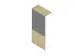 armoire à portes vitrées,HxlxP 2000x900x450mm,4xsol en bois,5 HC