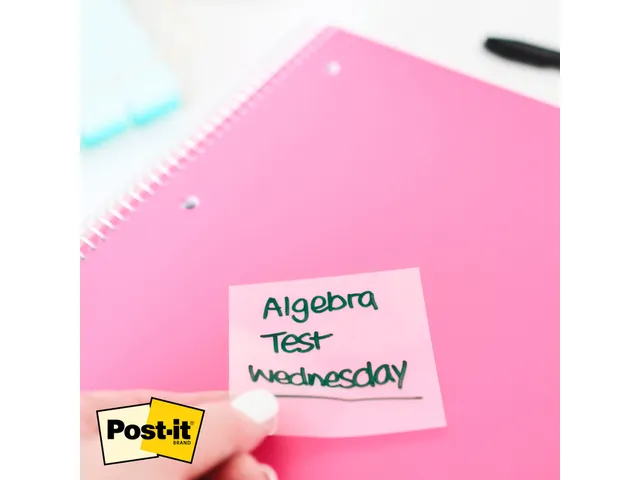 Bloc-mémos Post-it 3M 73x73mm rose transparent
