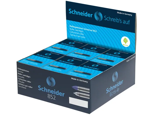 Navulling Schneider 852 doosje a 5 stuks blauw
