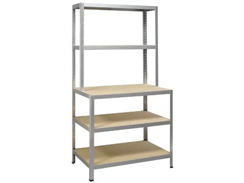 Rek Strong Work Gegalvaniseerd 186x100x60/30Cm 5 Legborden