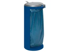 Afvalverzamelaar Blauw 120 Liter 900x450mm Klemring Achterzijde Open