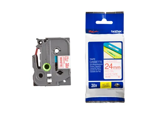Labeltape Brother P-touch TZe-252 standaard 24mm rood op wit