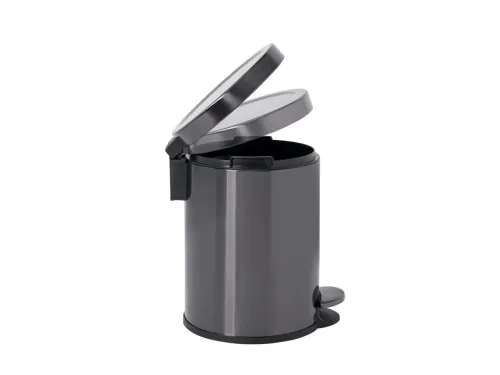 Ronde Step-On Pedaalemmer 6 liter Metallic grafiet
