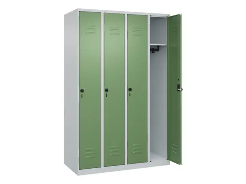 locker,HxBxD 1850x1200x500mm,4vak,vak B 300mm,draaigrendel