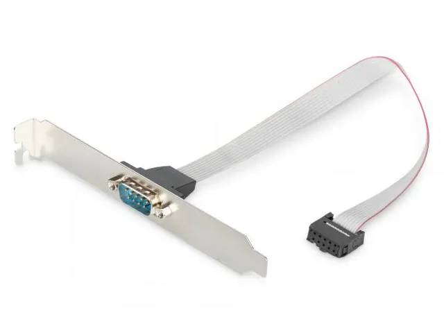 Gleufplaatadapterkabel, D-Sub9/St - IDC 2x 5pin/Bu