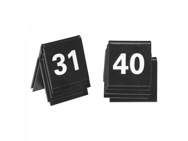 Tafelnummer Set 31-40 Zwart