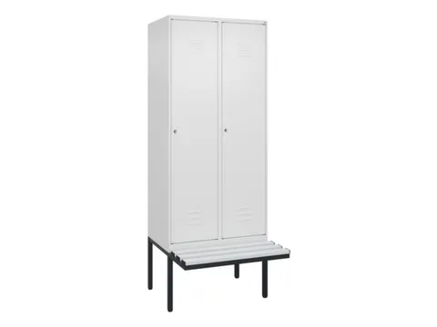 armoire vestiaire noir et blanc HxlxP 2120x800x815mm 2compart.