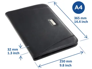 Schrijfmap Rillstab RI98444 Excellent de luxe A4 lederlook zwart - 2