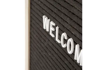 Letterbord Zwart 30x30cm licht houten frame - 5