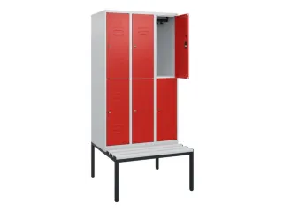 Dubbeldekse dekenkist,HxBxD 1950x900x815mm,3x2vak.,vak B 300mm - 2