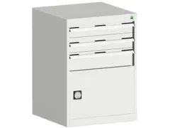 ladekast HxBxD 900x650x650mm 3laden RAL7035 front RAL7035