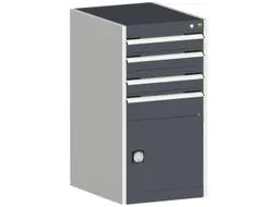 ladekast HxBxD 1000x525x650mm 4laden romp RAL7035 front RAL7016