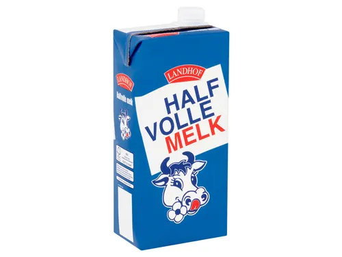 Melk Landhof halfvol houdbaar pak 1 liter