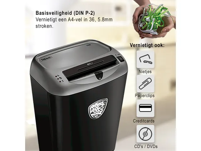 Papiervernietiger Fellowes 70S stroken 5.8mm P-2