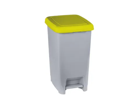 Slim,pedaalemmer 60L grijs/geel