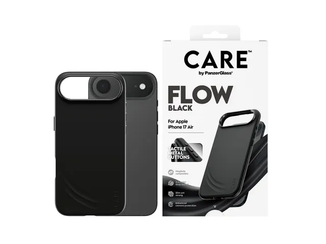 PanzerGlass CARE by Flow Case Black w. MagSafe iPhone Air, Hoes,