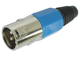 Mannelijke 3P Xlr Plug - Vernikkeld - Blauw - 1