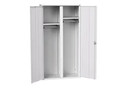 Lockerkast 2000x1050x550mm 2 vakken, dubbele vleugeldeur, RAL7035