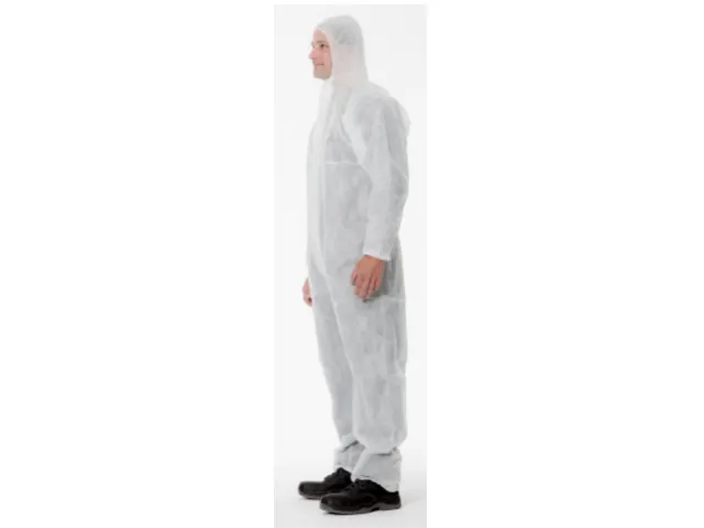 Beschermende Overall Met Capuchon Wit Large Categorie 1