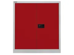 kantoorkast openslaande deuren HxBxD 1000x914x400mm Stalen Grijs Rood