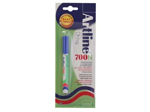 Permanent marker Artline 700 blauw op blister