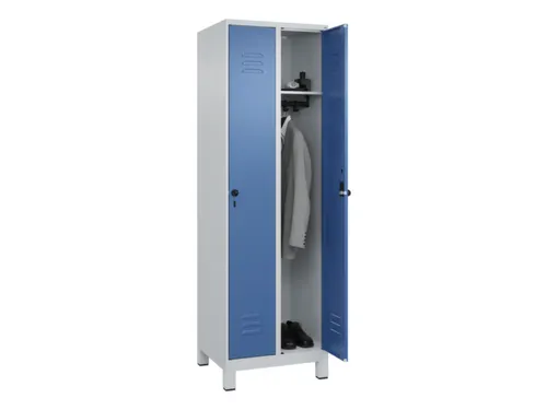 locker,HxBxD 1950x600x500mm,2vak,vak B 300mm,draaigrendel,voeten