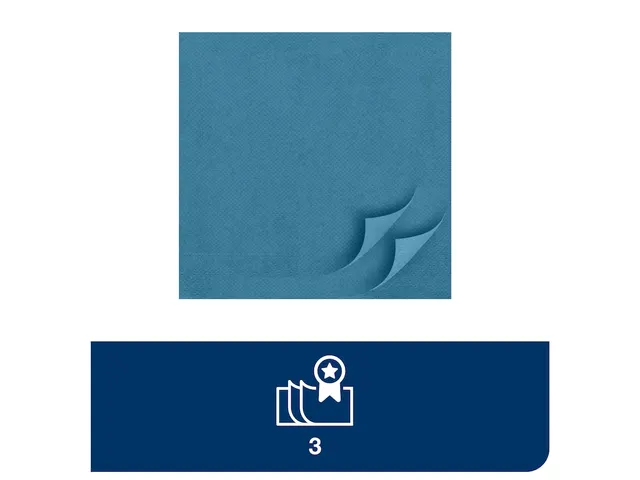 Serviette Tork Soft Dinner 477914 Advanced 39x39cm Bleu-vert