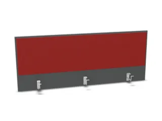 opzetpaneel bureau aanbouw achter MS-donkergrijs BN4011-rood 1400mm - 1