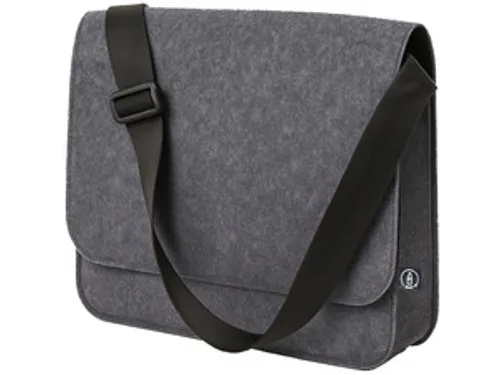 Laptoptas Messenger RPET donker grijs 36x27x8cm