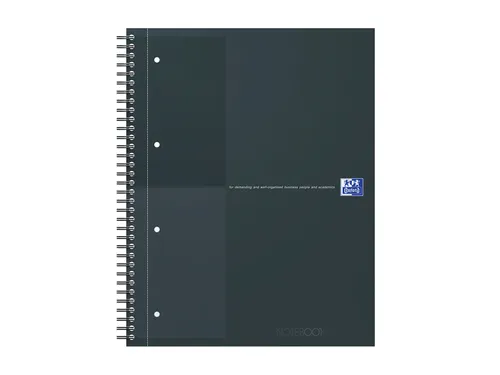 Spiraalblok Oxford International Notebook A4+ lijn Zwart