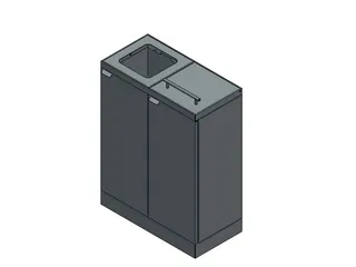 Bica 886 Afvalscheidingsunit 2x45 Liter Antraciet - 2