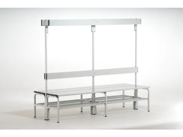 dubbele zitbank,HxLxD 1650x1500x725mm,alu. lijsten,frame RVS RAL7035