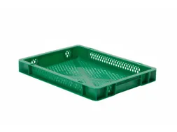 Euronorm-stapelbak 4.5l 50x400x300mm Wanden/bodem Opengewerkt Groen