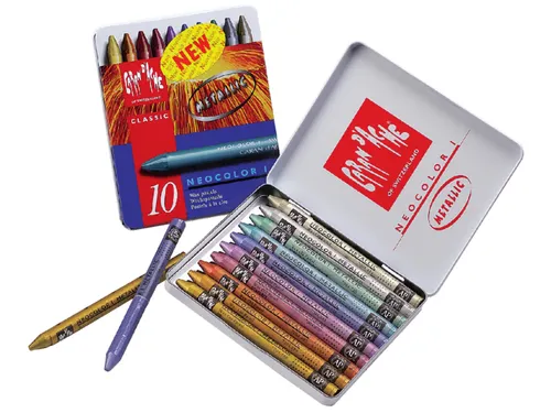 Waskrijt Caran d'Ache neocolor-II 10 stuks assorti