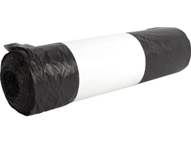 Vuilniszak HDPE Zwart 19 micron 70x110cm 120L rol van 20 zakken