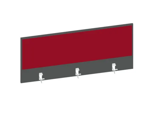baliepaneel bureau aanbouw achter MS-donkergrijs BN4011-rood 1200mm